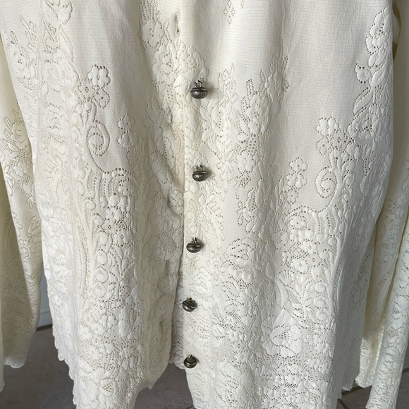 Coldwater Creek Cream  Two piece set, Sleeveless Top/ Cardigan. - Picture 8 of 11